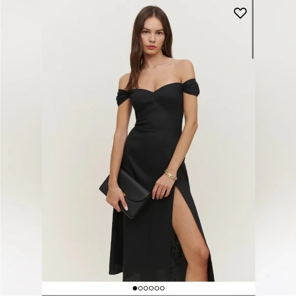 Reformation | Dresses | Nwt Reformation Black Bridgerton Linen Midi Dress  Size 2 | Poshmark
